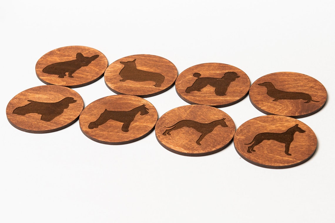 Dog Coasters Dog Coaster Pet Coasters Animal Coasters Etsy