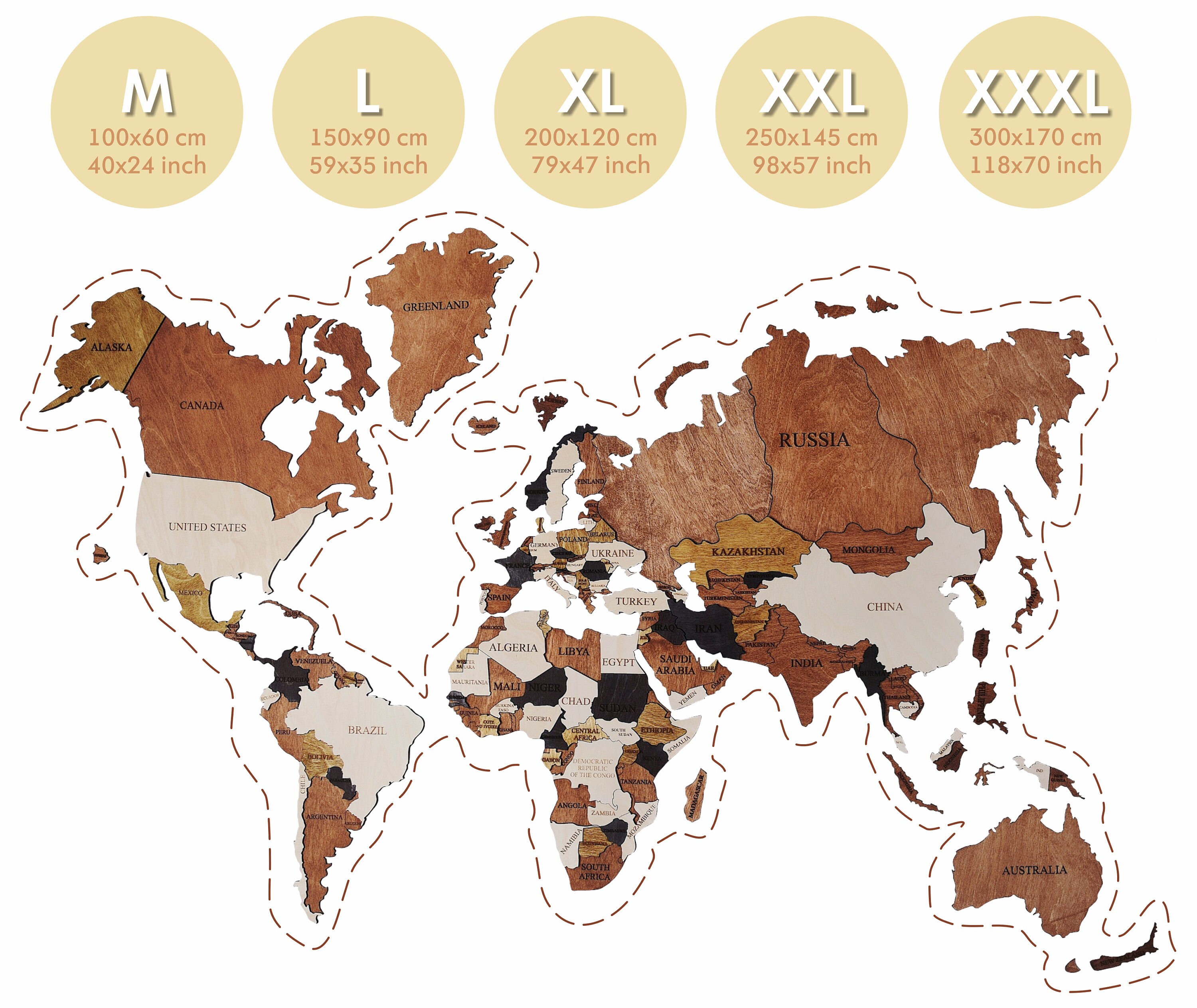 World Map Wood Wall Art Weltkarte Holz Wooden World Map World Map Wall