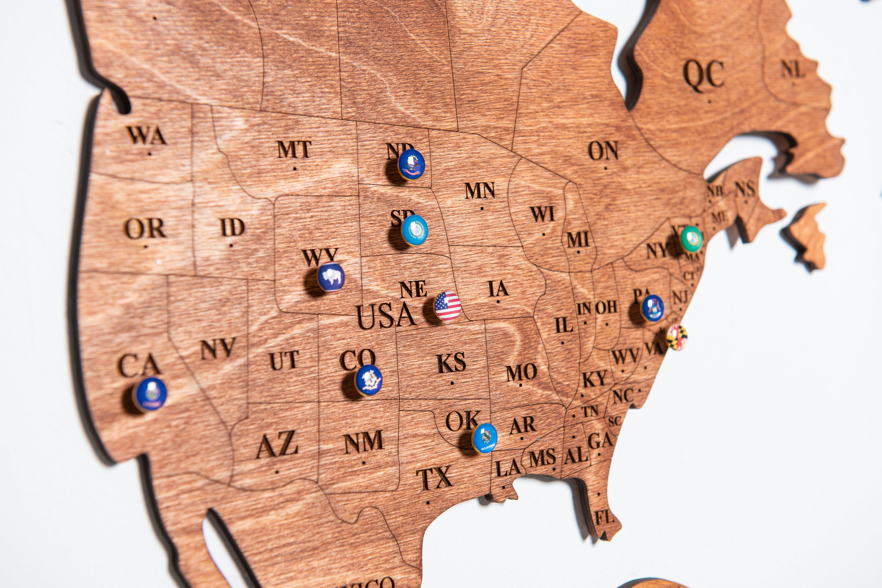 Wood Wall Art Wall Map of the World Map Wooden Travel Push Pin Etsy