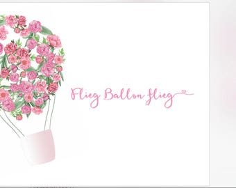 25 Balloon cards-fly balloon fly