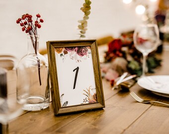 PDF Table Numbers for Weddings Vintage Wedding Boho Feather Barn Wedding Download