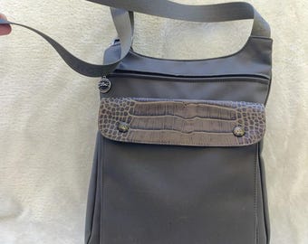 Longchamp nylon khaki crossbody bag