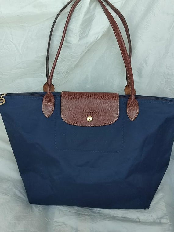 Longchamp Le Pliage Nylon Marineblaue Tasche Etsy
