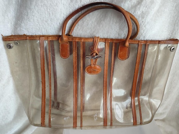 Longchamp roseau transparent vinyl bag rare