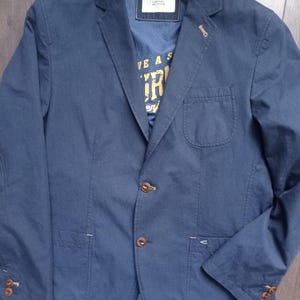 Vintage Y2K Camel Active Blazer Jaket Blue colour