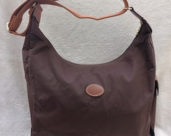 Longchamp Chocolate nylon crossbodytas