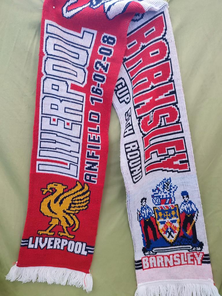 FC Liverpool Football Schal Fa Cup 2008 FC Barnsley Scarf Soccer