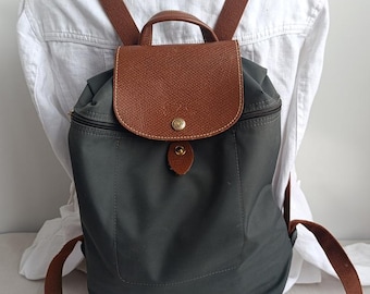 Longchamp Vintage Grey Backpack