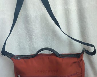 Longchamp large messenger orange,nylon bag
