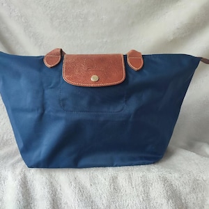 Longchamp Le Pliage Große Nylontasche in Marineblau