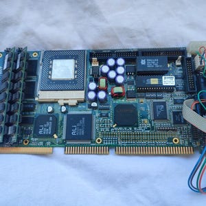 Placa mãe industrial isc com processador intel pentium e ram 64mb