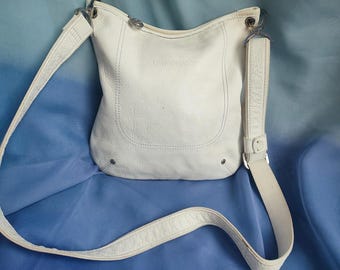 Longchamp white shoulder bag Made in France