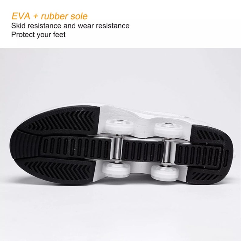 Sneakers Deformation Roller Skate Shoes Parkour Roller Shoes Etsy