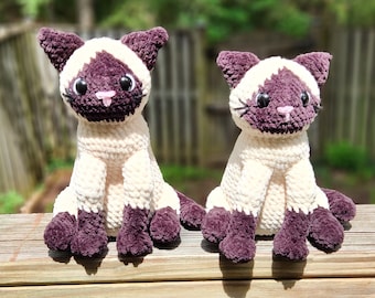 Patrón de gato siamés en crochet PDF