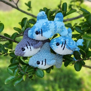 Handmade Crochet Shark Plushie Toys Sea Creature Ocean Animals