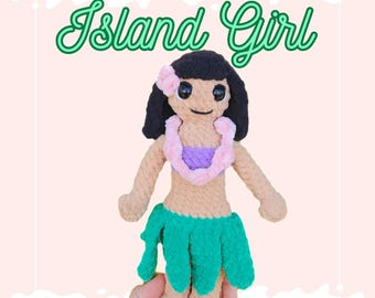 Patrón de crochet en PDF: Chica de la isla