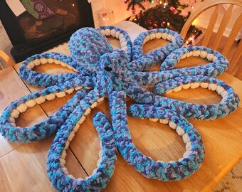 Pulpo de peluche gigante de ganchillo de 45 pulgadas