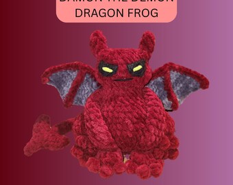 PATRÓN DE GANCHILLO PDF: Damon la Rana Dragón Demonio