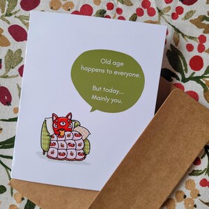 Carte d'anniversaire : renard grossier avec couverture
