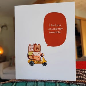 Carte amour/amitié : tolérer les ours
