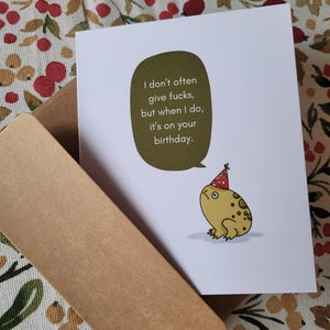Birthday Card: Frog with birthday hat