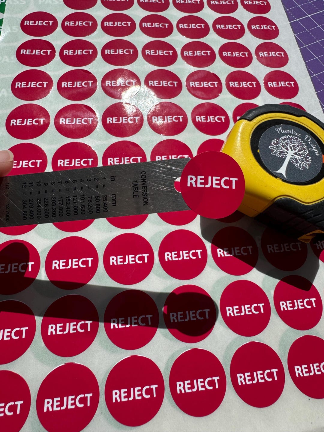 Pass & Reject Stickers: Inspection Labels, Quality Control (19mm, 25mm ...