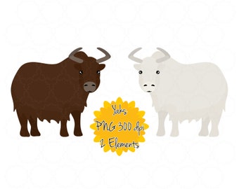Yak Clipart | Yak Clip Art | Yak Graphics | Yak Printable | Instant Download | Cute Digital Art | Yak png