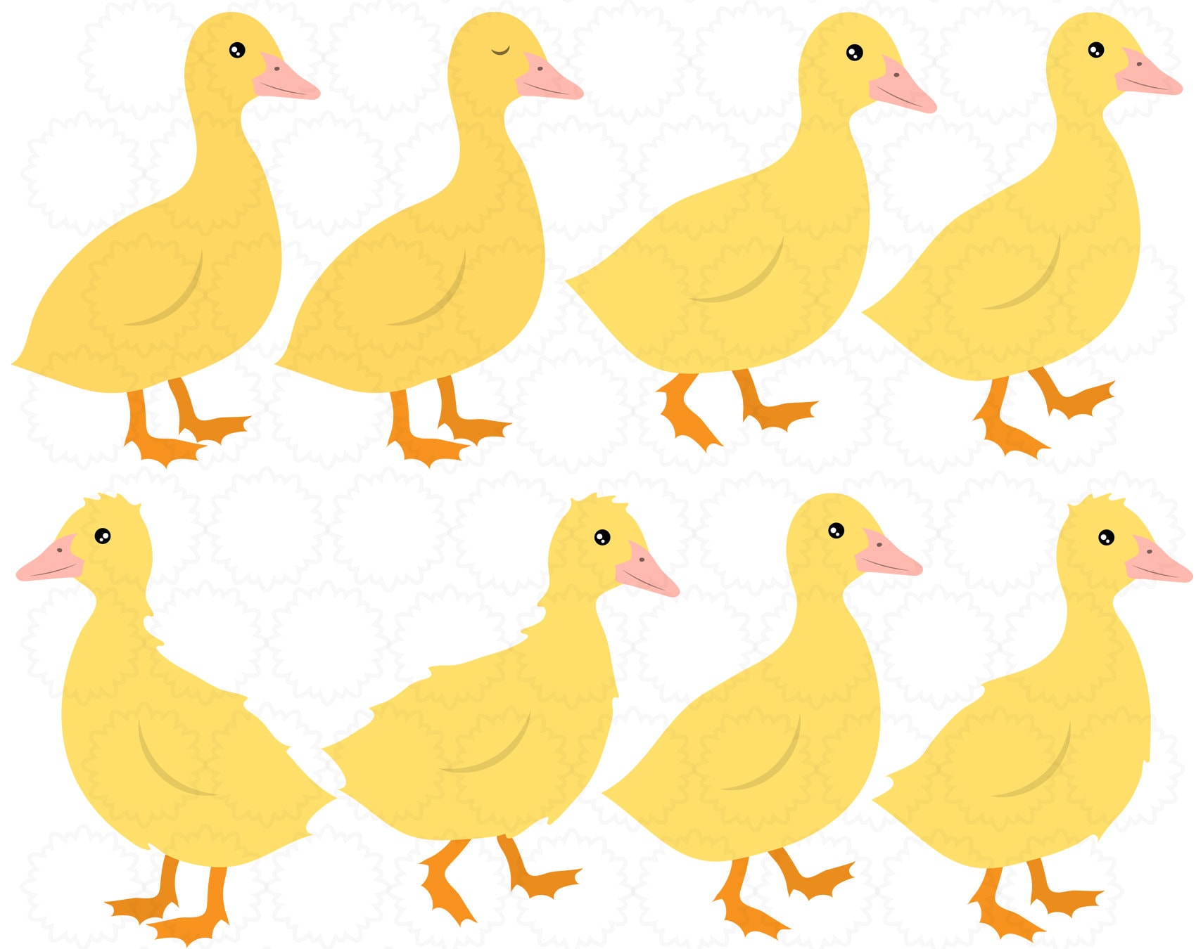 Duck Clipart Duckling Clip Art Mallard Duck Graphics | Etsy