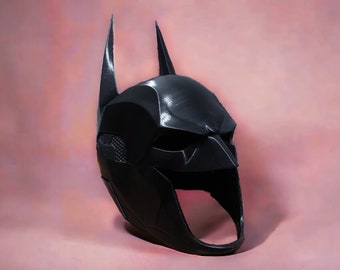 3D Printed Bat Cowl Helmet Replica for Cosplay and Collectibles