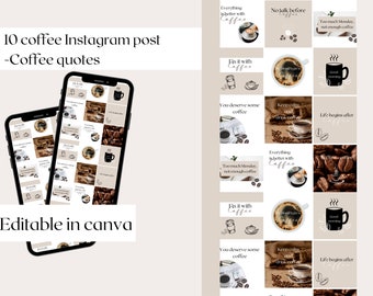 Coffee quote Instagram, coffee templates for Instagram, cafee templates for Instagram, coffee quotes, business cafe templates, coffee posts