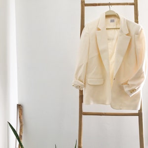 Beige Wool Short Coat Jacket
