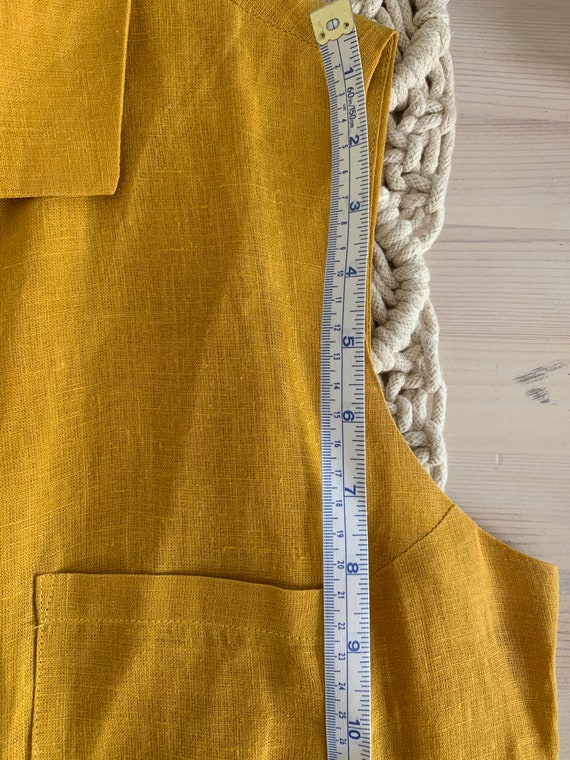 Linen Sleeveless Button Top - image 6