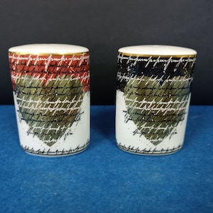 Rare Rosenthal porcelain Salt and Pepper &quot;Love-notes&quot; Line Made in Germany
