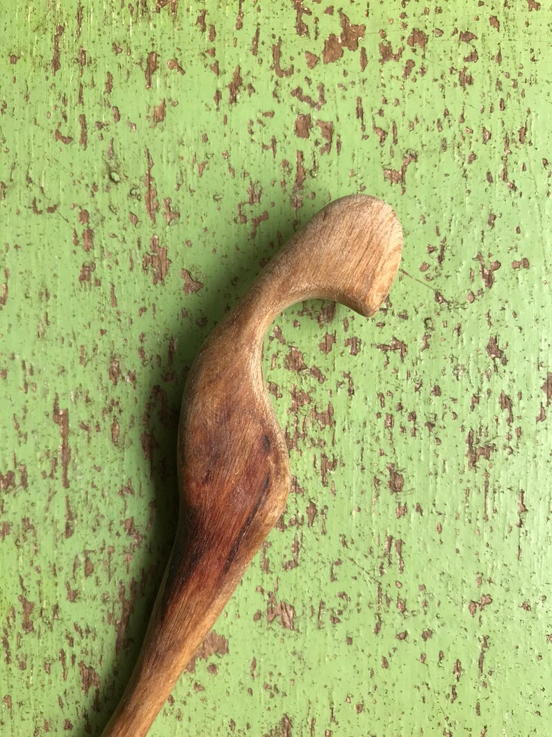 Light Brown Single Wooden Hair Pick