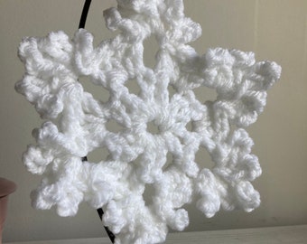 Crochet Snowflake decoration - Christmas tree decoration or garland, handmade in Ireland.