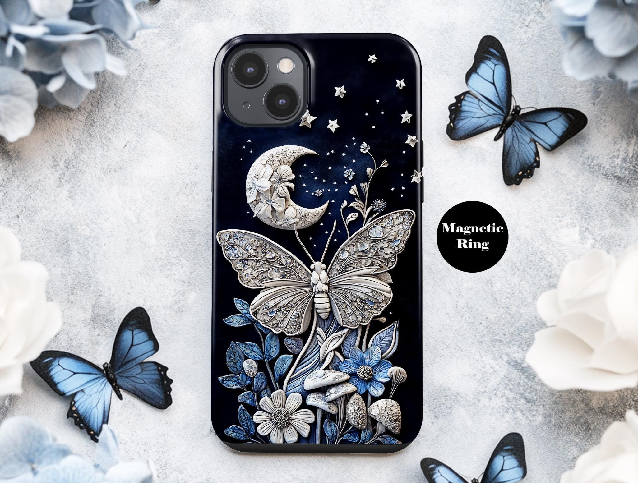 Blue Butterfly Phone Case - Etsy
