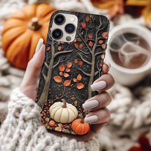 Autumn Pumpkin Patch Phone Case – Rustic Fall Design for iPhone 16 Pro Max, Galaxy S25 Ultra, Pixel 9 – MagSafe Compatible ps129 iPhone 17