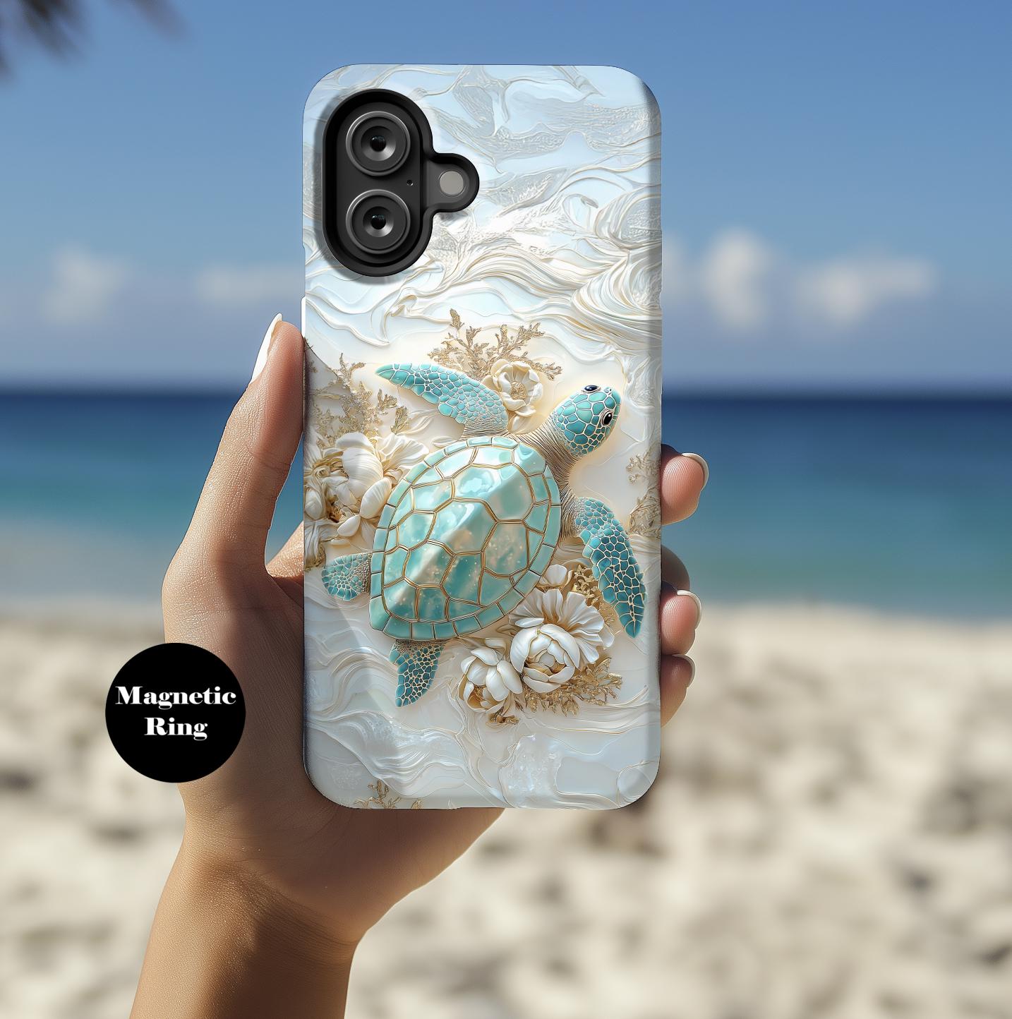 Sea Turtle Phone Case – 3D Clay Magsafe Ocean Turtle and