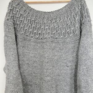 Sweater with plastic fit