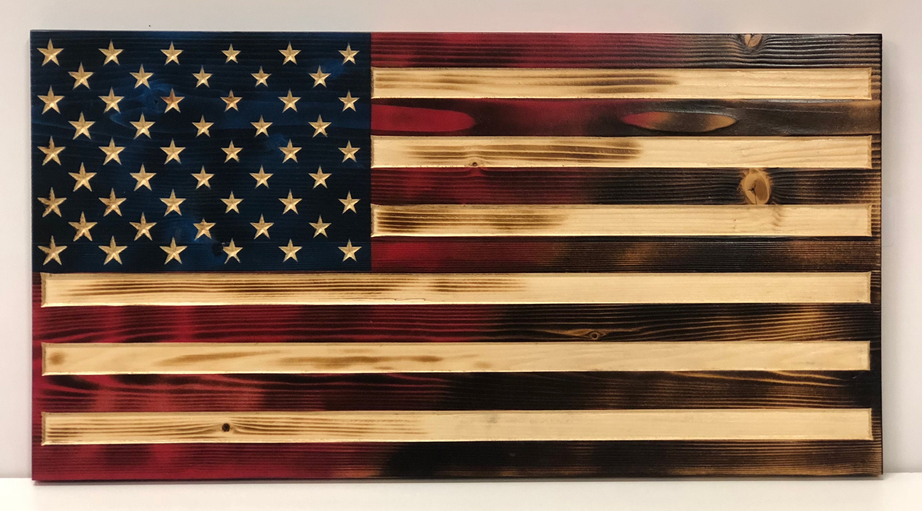 Rustic American Flag US Faded Flag Patriotic Decor Etsy