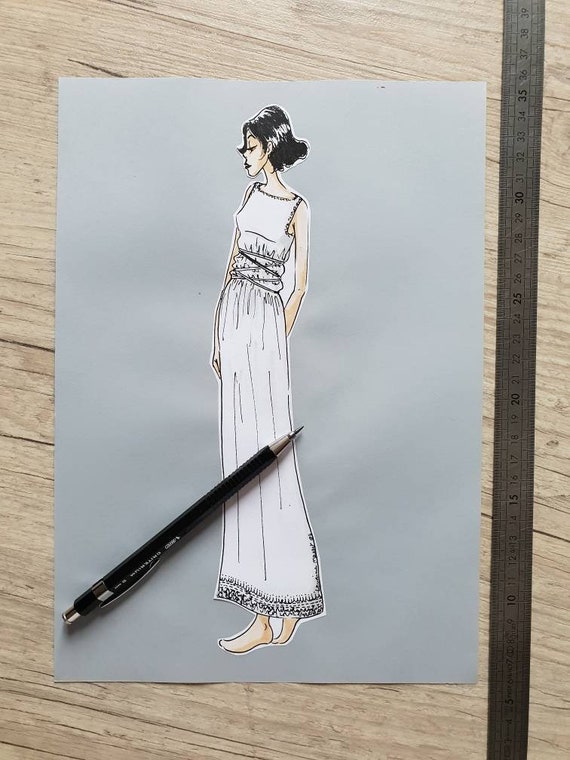 Illustration Mode Original Dessin Croquis Esquisse Art Etsy