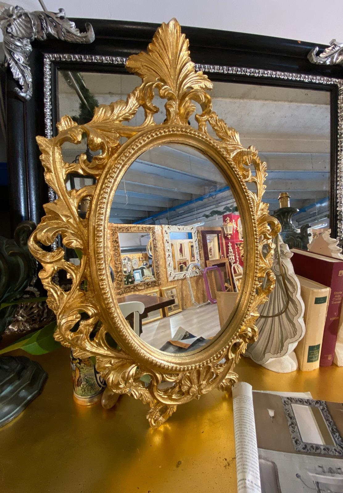Tête d'ange - Style baroque - Bois, Plaqué or