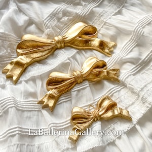 Italian Florentine ribbon bow Wall hanging wood gold baroque rococo home decoration antique vintage style relief shabby chic made to order