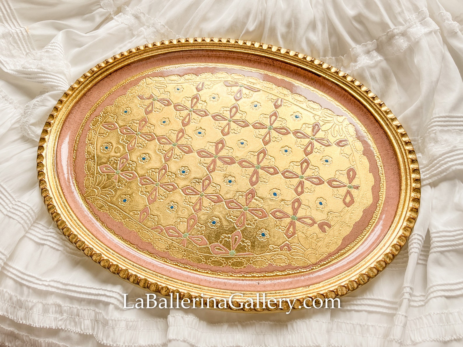 Italian Florentine Tray Wood Gold Baroque Rococo Decorative Tea Board ...