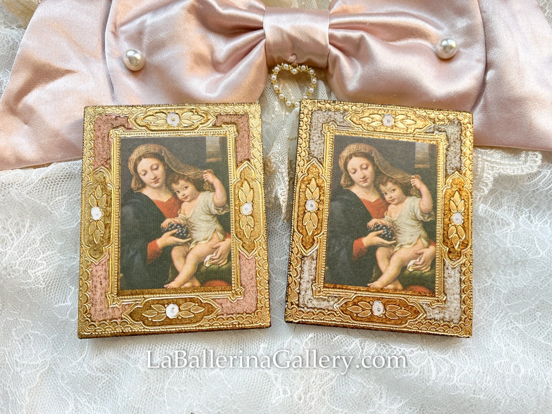Italian Wooden Art Wall Hanging Virgin Mary Jesus Christ Filippo Lippi ...