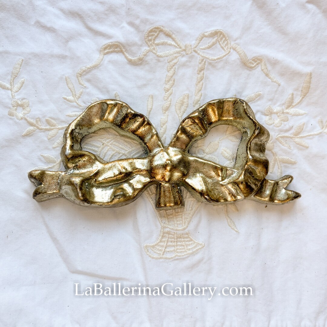 Italian Florentine Ribbon Bow Wood Baroque Rococo Home Decor Relief ...