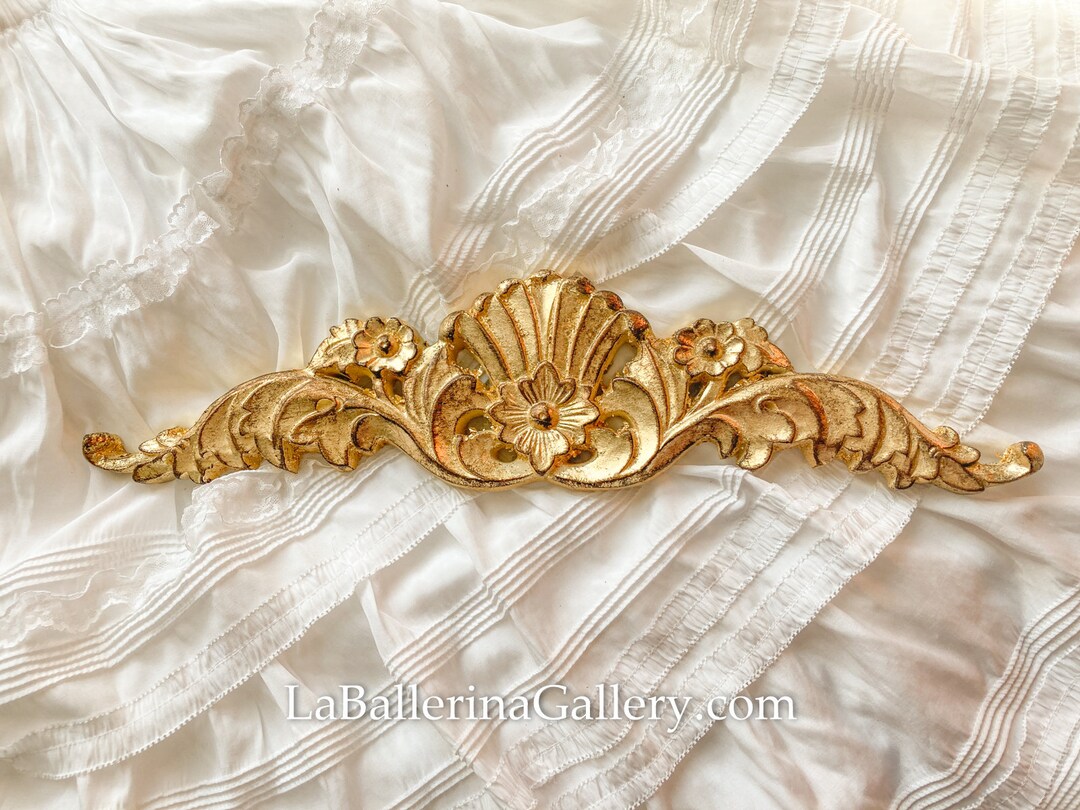 Italian Florentine Ribbon Bow Wall Hanging Wood Gold Baroque Rococo ...