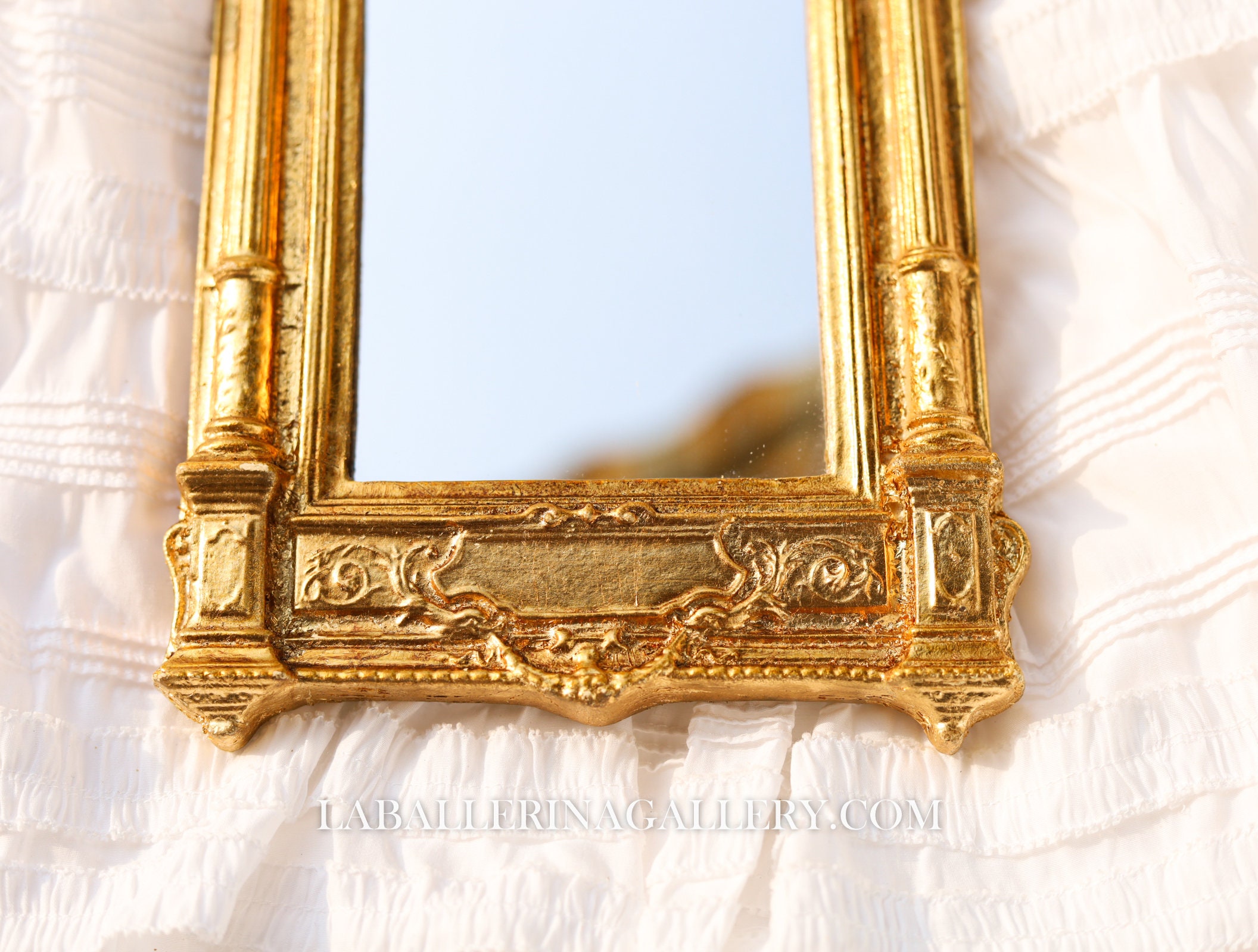 Garneck Mini Specchio Ornamentale In Resina Per Case Delle Bambole – Decorazione Scene In Miniatura, 6,75x5,29 Cm - 3