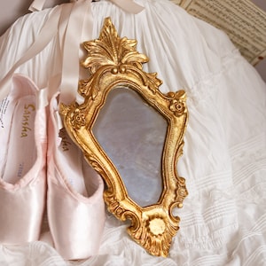 Italian Florentine frame mirror wood gold baroque rococo Relief countryside shabby chic wall European french made to order