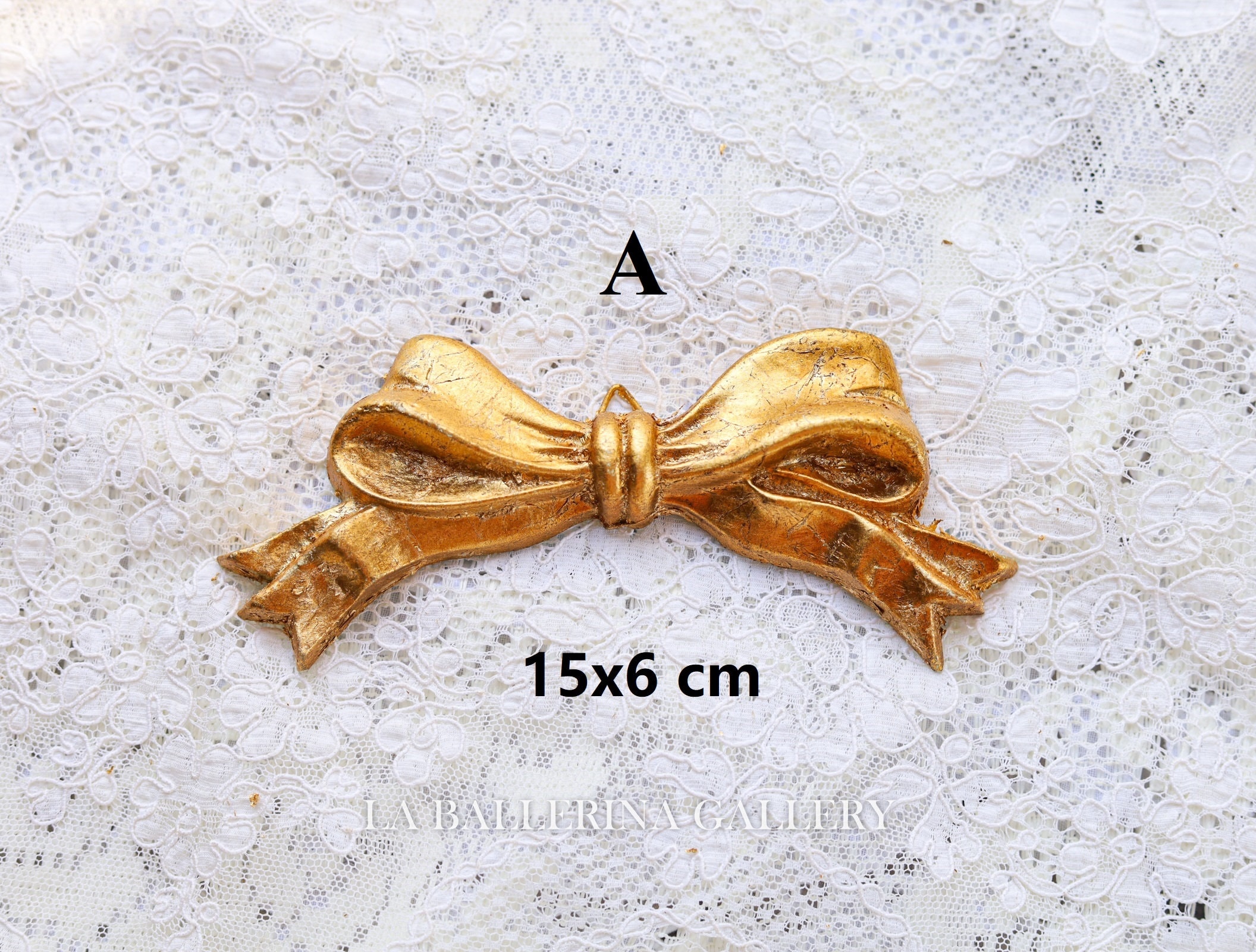 Italian Florentine Ribbon Bow Wall Hanging Wood Gold Baroque Rococo ...